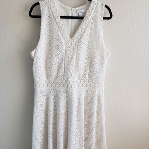 Charter Club cream eyelet dress